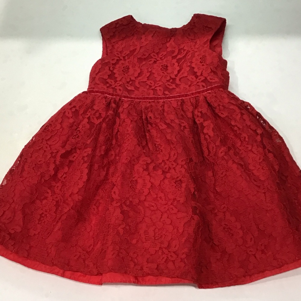 Red Lace Sleeveless Dress